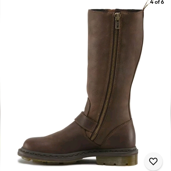 Dr Martens Brief On Boots Robin Dark Brown 14794201 Classic Doc Tall 9 - Picture 4 of 11